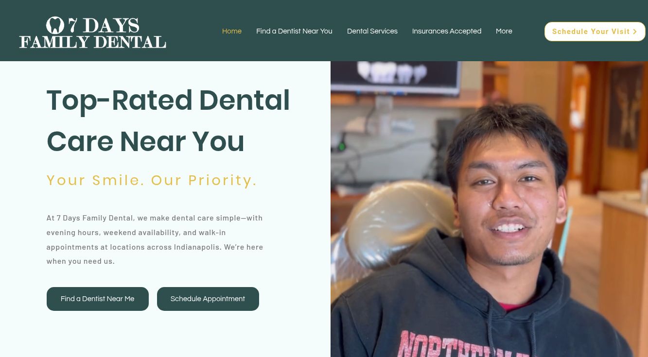 7 Days Family Dental current website